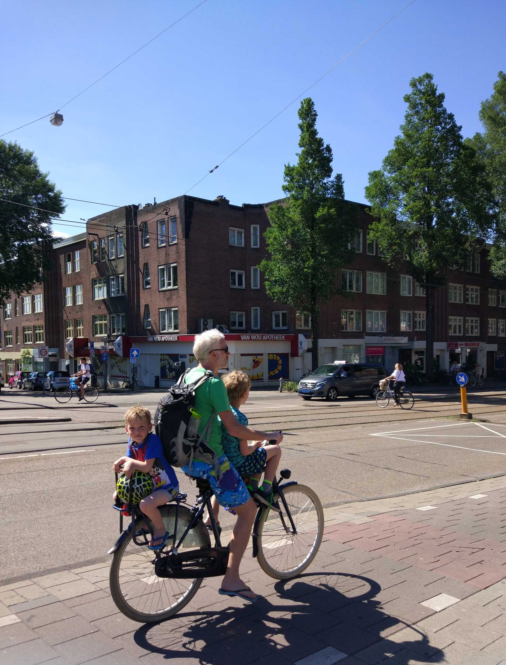 family on bike